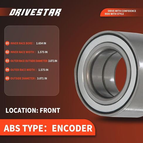 DRIVESTAR 510093 Front Left/Right Wheel Hub Bearing for Hyundai Elantra 07-18/Elantra Coupe 2013-14/Elantra GT 13-18/Veloster12-17, for Kia Forte 10-19 /Forte Koup 10-16/Forte5 14-18 in Saudi Arabia
