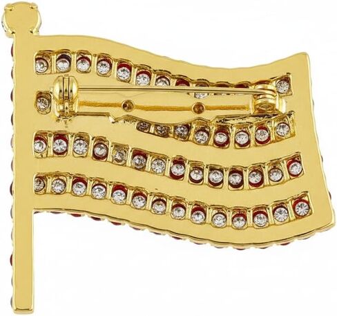 Rhinestone American Flag Brooch Pin for Women & Men – Crystal USA Flag Lapel Pin, Alloy Patriotic Badge for 4th of July, Veterans Day, Memorial Day & Formal Wear in Saudi Arabia