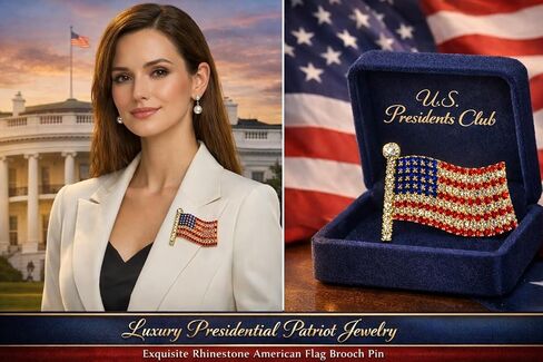 Rhinestone American Flag Brooch Pin for Women & Men – Crystal USA Flag Lapel Pin, Alloy Patriotic Badge for 4th of July, Veterans Day, Memorial Day & Formal Wear in Saudi Arabia