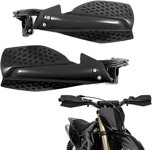 واقي اليد للدراجة النارية Evomosa Universal 7/8 بوصة 22 مم Motocross Handguard (أسود-أسود) in Saudi Arabia