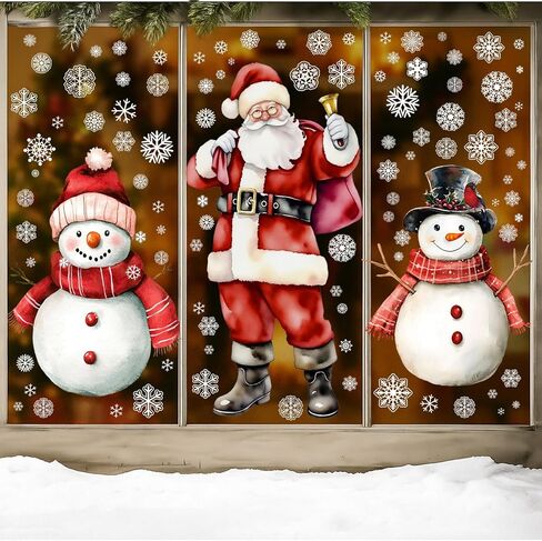 Tenceur 3 Sheets Easter Bunny Window Clings Large Watercolor Bunny Window Decorations Farmhouse Rabbit Eggs Stickers for Glass Home or Holiday Easter Party Supplies in Saudi Arabia