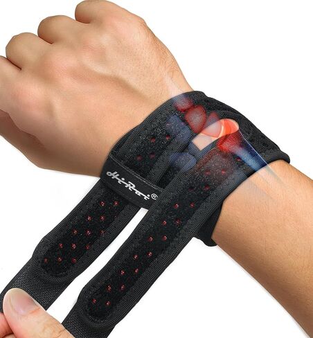 HiRui Wrist Brace for TFCC Tears, Adjustable Wristband Wrist Wraps Support for Fitness Weightlifting Tennis Tendonitis Carpal Tunnel Arthritis Pain Relief, One Size Adjustable (Black, 1 Pack) in Kuwait