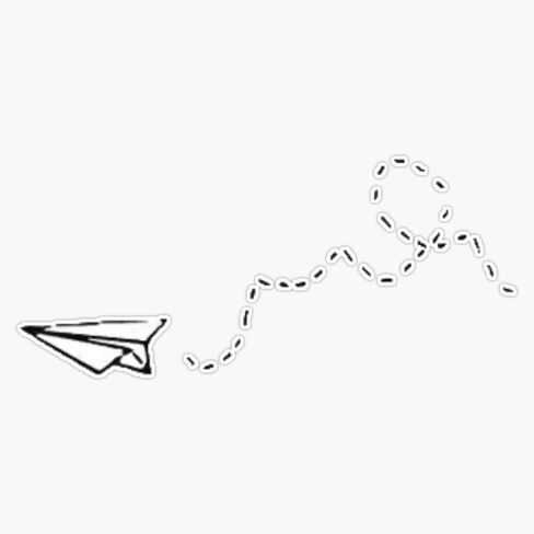Paper Airplane Sticker Vinyl Waterproof Sticker Decal Car Laptop Wall Window Bumper Sticker 5" in Saudi Arabia
