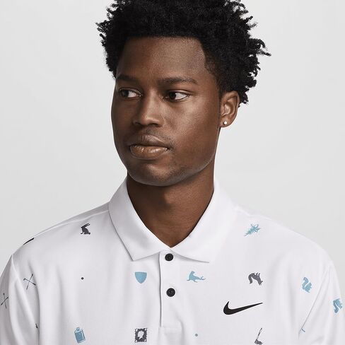 Nike Tour Men's Dri-FIT Golf Polo (White/Black, FQ0426-100) Size X-Large in Saudi Arabia