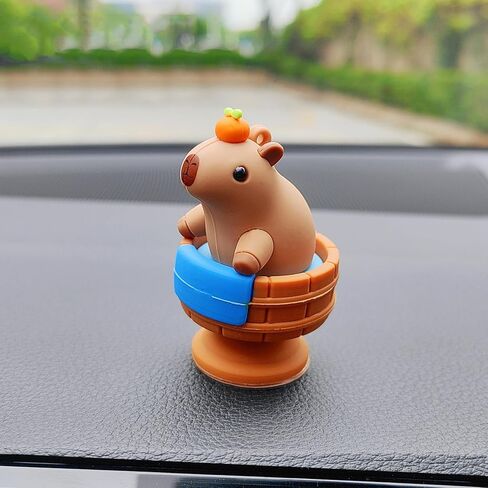 Cute Capybara Car Dashboard Decoration, Lovely Rocking Decor for Dash, Funny Center Console Decoration Car Accessories Interior for Women and Men in Saudi Arabia