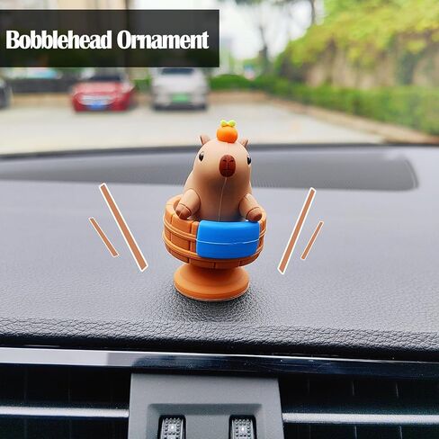 Cute Capybara Car Dashboard Decoration, Lovely Rocking Decor for Dash, Funny Center Console Decoration Car Accessories Interior for Women and Men in Saudi Arabia
