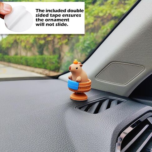 Cute Capybara Car Dashboard Decoration, Lovely Rocking Decor for Dash, Funny Center Console Decoration Car Accessories Interior for Women and Men in Saudi Arabia