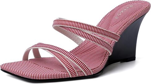 صنادل نسائية من Reitoye بكعب عريض وكعب عريض مفتوح عند الأصابع وكعب عالٍ سهل الارتداء بدون ظهر أحذية الحفلات المريحة in Kuwait