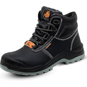Waterproof Steel Toe Boots for Men - 6" Leather Mens Work Boots, Slip-Resistant, Puncture Proof Midsole, Indestructible Construction Boots, Ideal for Construction & Industrial Use in Saudi Arabia