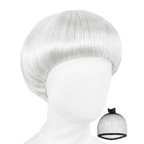 (قبعة شعر مستعار + شعر مستعار أشقر فطر قصير مستقيم صناعي أشقر بوب شعر مستعار مع غرة للرجال والنساء شعر مستعار مقصوص على شكل وعاء مرح لحفلات بوب كوسبلاي لزي الهالوين زي الرسوم المتحركة in Kuwait