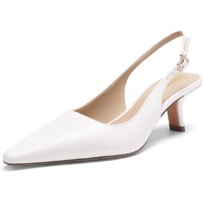DREAM PAIRS Women's Slingback Kitten Heels - 2.36 Inch Low Heel Pointed Toe Pumps, Comfortable Closed Toe Dress Shoes for Office Work, Classic Holiday Heels in Kuwait