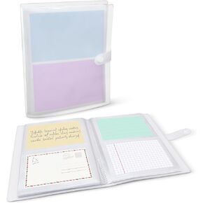 Index Card Holder, Holds 200 Cards, Clear Card Binder Organizer for Flashcards, Recipe Cards, Note Cards (4″ x 6″) in Saudi Arabia