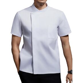 Chef Coat Short Sleeve For Men Lightweight Chef Jacket Single Breasted Chef Clothes Uniform for Kitchen,Restaurant in Saudi Arabia