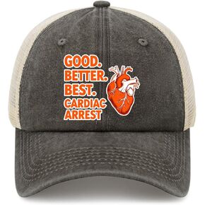 Good Better and Bests Cardiac Arrests Hats for Mens Aesthetic Washed Distressed in Kuwait