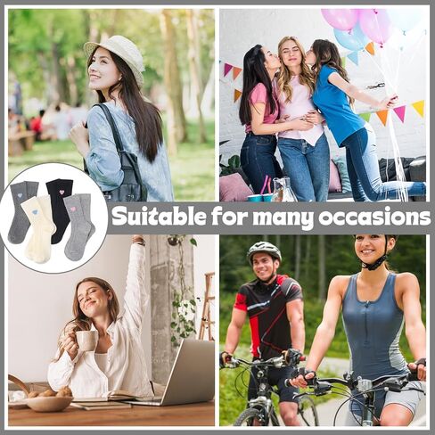 Jspupifip 4 Pairs 4 Pairs Cute Cotton Crew Socks for Women Girls Funny Heart Socks for Everyday Casual Wear in Saudi Arabia