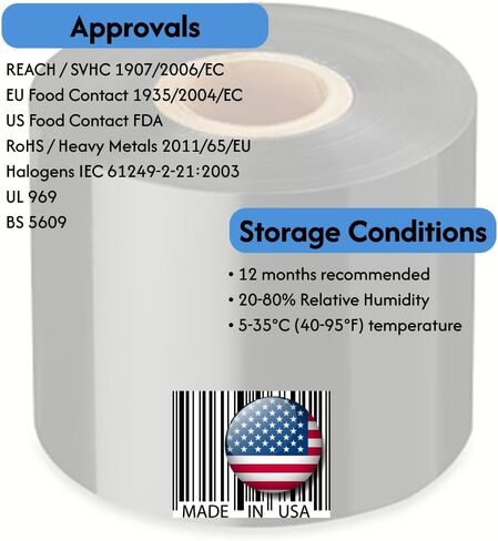 شريط نقل حراري راتنج كامل - 2.36 بوصة × 984 قدم أسود، مقاوم للبهتان لطباعة النصوص والباركود والرسومات، تصميم لجميع طابعات ملصقات TT مقاومة للتلطخ والخدش in Kuwait