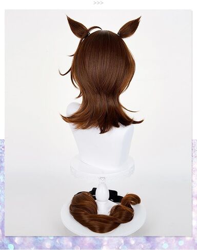 Agnes Tachyon Cosplay Wig Hair Role Play Halloween Christmas Comic Convention Costume Party Wigs + Wig Cap in Kuwait