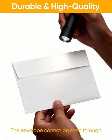50 Packs 5x7 Envelopes,White Envelopes for Invitations,Great for Graduation, Printable, Postcard,Self Seal for Weddings in Saudi Arabia
