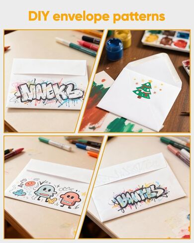 50 Packs 5x7 Envelopes,White Envelopes for Invitations,Great for Graduation, Printable, Postcard,Self Seal for Weddings in Saudi Arabia
