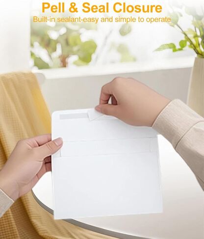 50 Packs 5x7 Envelopes,White Envelopes for Invitations,Great for Graduation, Printable, Postcard,Self Seal for Weddings in Saudi Arabia