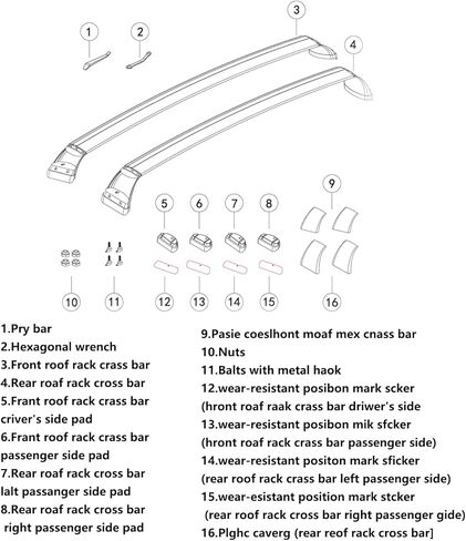 رف سقف قابل للقفل بدون ضوضاء يناسب طراز Tesla Y 2020 2021 2022 2023 2024 حامل سقفي العارضة شريط البضائع رف الأمتعة رف الكاياك رف الدراجة حامل الأمتعة على السطح in Kuwait