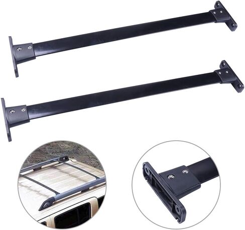 ALEGE 150LBS حامل أمتعة على السقف بقضبان متقاطعة باللون الأسود لنيسان باثفايندر 2005-2012، 2 × قضبان متقاطعة لرف السقف، تناسب نماذج القضبان الجانبية فقط in Saudi Arabia