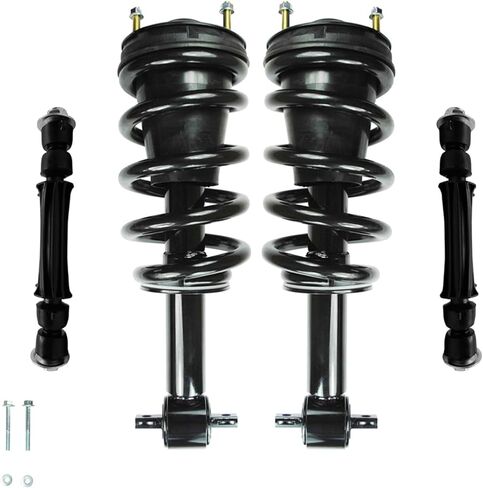PM Auto Set of 4 Front Sway Bar Link-Quick Complete Strut-Coil Spring Assembly Replacement For 2007-2014 Cadillac Escalade in Saudi Arabia