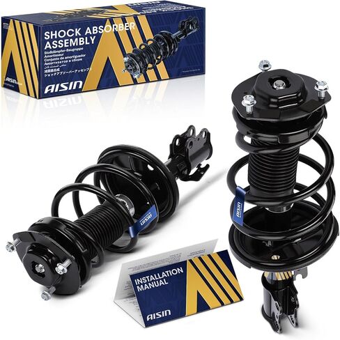 AISIN SAKT-01207 ممتص الصدمات بدعامات أمامية مع مجموعة زنبركية ملفوفة - متوافق مع تويوتا كامري ولكزس ES300 2002-2003 - مجموعة من 2 in Kuwait