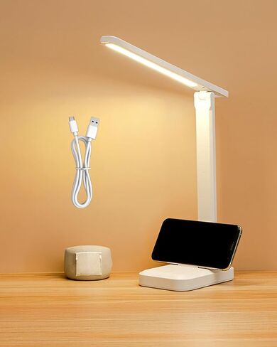 LED Foldable Desk Lamp Plug-in Bedside Lamp Night Light 3-Level Adjustable Light LCC2447-01 in Saudi Arabia