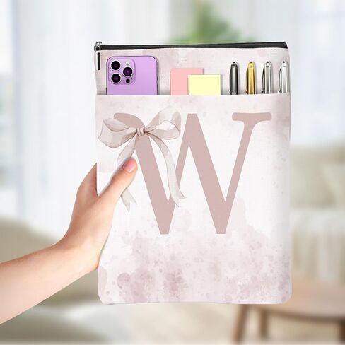 Cute Pink Bow Initial P Personalized Gifts Book Sleeve Book Covers for Paperbacks Waterproof Books Protector Bookish Gifts Reading Accessories for Mom Women Bestie Teacher Reader Farewell Birthday in Saudi Arabia