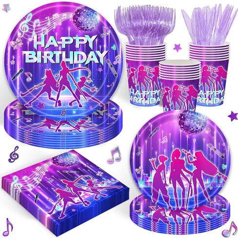 120pcs 50's Theme Party Supplies Back to 1950's Sock Hop Birthday Party Decoration Retro Rock and Roll Tableware Fabulous For Serves 20 Guests in Saudi Arabia