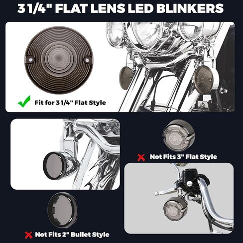 1156 1157 إشارات الانعطاف LED، مصابيح LED خلفية أمامية 3 1/4 بوصة 81SMD LED وماض متوافق مع Harley Davidson 1986-2026 Touring Electra Glide Road King Ultra Limited Tour Glide Softail in Kuwait