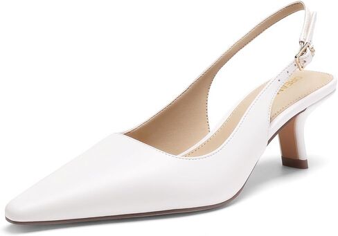 DREAM PAIRS Women's Slingback Kitten Heels - 2.36 Inch Low Heel Pointed Toe Pumps, Comfortable Closed Toe Dress Shoes for Office Work, Classic Holiday Heels in Kuwait