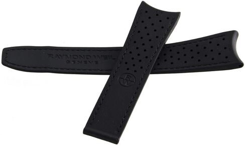 RaymondWeil Men 22mm Black Rubber Freelancer Watch Band Strap I2.16 2760 in Saudi Arabia