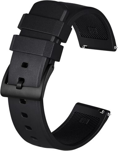 BISONSTRAP Men’s Rubber Watch Band, Two-Tone Rubber Watch Straps, Quick Release, Band Width 18mm 20mm 22mm in Saudi Arabia