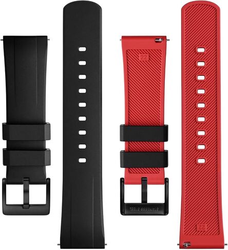 BISONSTRAP Men’s Rubber Watch Band, Two-Tone Rubber Watch Straps, Quick Release, Band Width 18mm 20mm 22mm in Saudi Arabia