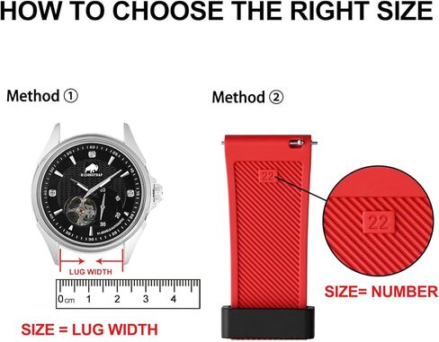 BISONSTRAP Men’s Rubber Watch Band, Two-Tone Rubber Watch Straps, Quick Release, Band Width 18mm 20mm 22mm in Saudi Arabia
