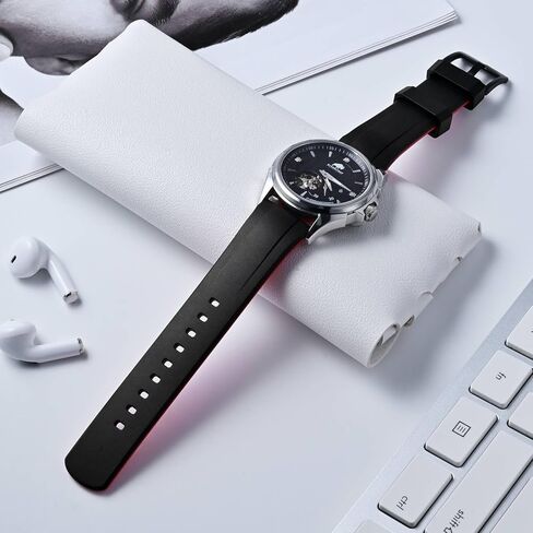 BISONSTRAP Men’s Rubber Watch Band, Two-Tone Rubber Watch Straps, Quick Release, Band Width 18mm 20mm 22mm in Saudi Arabia