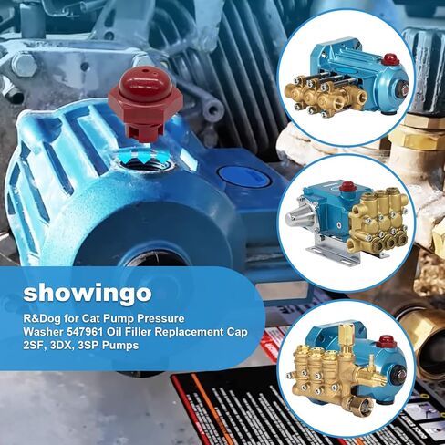 استبدال غطاء تعبئة الزيت مع سدادة دائرية لنماذج غسالة الضغط لمضخات Cat - 2SF، 2DX، 3DX، 3SP (514009761 547961) - أحمر in Kuwait