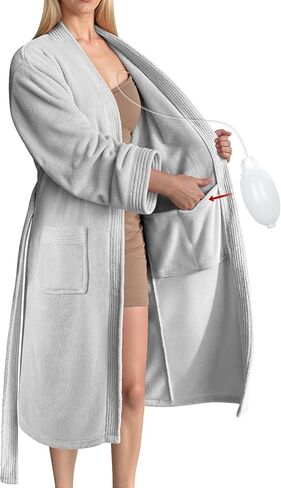 Post Surgery Mastectomy Robe Women with 4 Internal Drain Pockets ， Breast Cancer Recovery Robe in Saudi Arabia