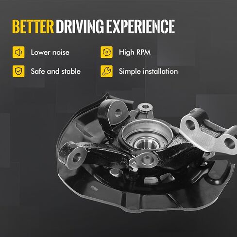 KUSATEC 698-424 مجموعة محور التوجيه والتعليق الأمامي متوافقة مع Toyota Sienna 2004 2005 2006 2007 2008 2009 2010 FWD، جانب الركاب الأيمن، استبدال # 4321108010 in Saudi Arabia