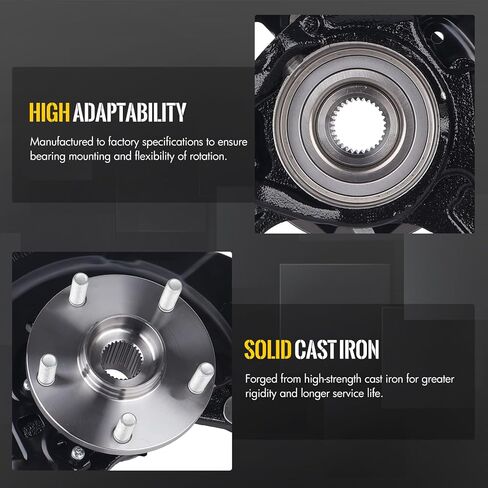 KUSATEC 698-424 مجموعة محور التوجيه والتعليق الأمامي متوافقة مع Toyota Sienna 2004 2005 2006 2007 2008 2009 2010 FWD، جانب الركاب الأيمن، استبدال # 4321108010 in Saudi Arabia