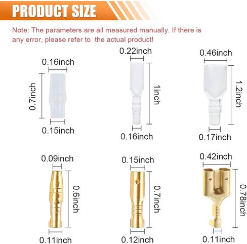 320PCS Bullet Connectors Kit, 3.9mm 3.5mm Male & Female Brass Bullet Wire Connectors with Insulation Sleeve, Automotive Motorcycle Electrical Connector Set in Saudi Arabia