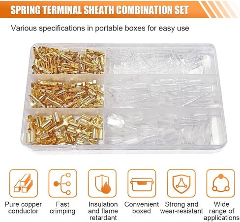 320PCS Bullet Connectors Kit, 3.9mm 3.5mm Male & Female Brass Bullet Wire Connectors with Insulation Sleeve, Automotive Motorcycle Electrical Connector Set in Saudi Arabia