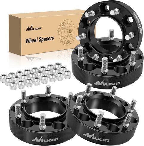 Nilight Hubcentric Wheel Spacers 6x5.5 for 1999-2019 Chevy Silverado GMC Sierra 1500 Yukon XL Avalanche, M14x1.5 Studs 78.1mm Bore Wheel Spacers 1.5 inch for Tahoe Suburban-4PCS in Saudi Arabia