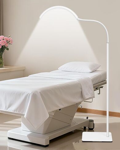 ضوء رموش نصف قمر لتكنولوجيا الرموش، CRI > 96 مصباح رموش LED مع معقوفة مرنة، مصباح أرضي قابل للتعتيم 2700K-5600K، ارتفاع قابل للتعديل لوصلات الرموش، خبراء التجميل، الوشم، العناية بالبشرة، الأظافر in Kuwait