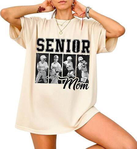 LOVELYPOD Personalized Baseball Mom Shirt with Kids Name and Jersey Number, Baseball Clothes, Baseballs Shirts for Women in Saudi Arabia