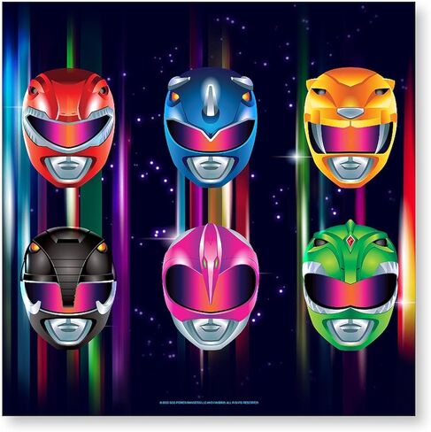 بلاط حائط للصور من CafePress Power Rangers Helmet Icons، لمسة نهائية غير لامعة، 8 بوصة × 8 بوصة in Saudi Arabia