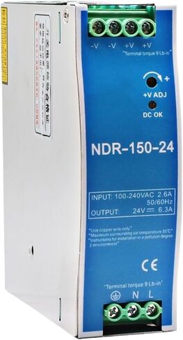 1 قطعة 2.5A 12 فولت 5.2A 24 فولت NDR150W الصناعية DIN السكك الحديدية شنت التيار المتناوب إلى تيار مستمر إخراج واحد تحويل التيار الكهربائي (NDR-150W-12V 2.5A) in Saudi Arabia