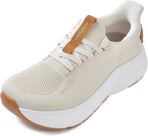 JACKSHIBO حذاء مشي بدون استخدام اليدين للنساء، دعم قوس القدم واسع مع وسادات مشط القدم، أحذية رياضية للتنس سهلة الارتداء والتهاب اللفافة الأخمصية ووسادة سميكة لتقويم العظام ونعل صفر in Kuwait